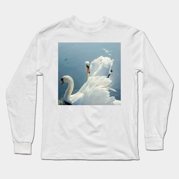 Swan Lake #2 Long Sleeve T-Shirt by Debra Cox 